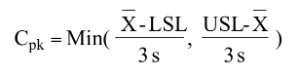 Capability Study metric Cpk